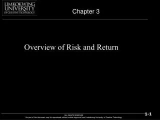 Overview of Risk and Return