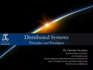 Distributed Systems Principles and Paradigms