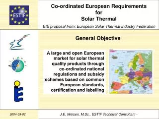 Co-ordinated European Requirements for Solar Thermal