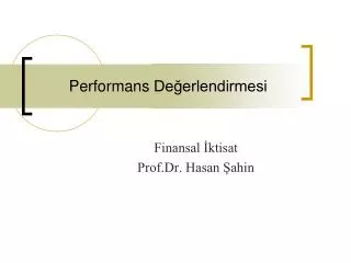 performan s de erlendirmesi
