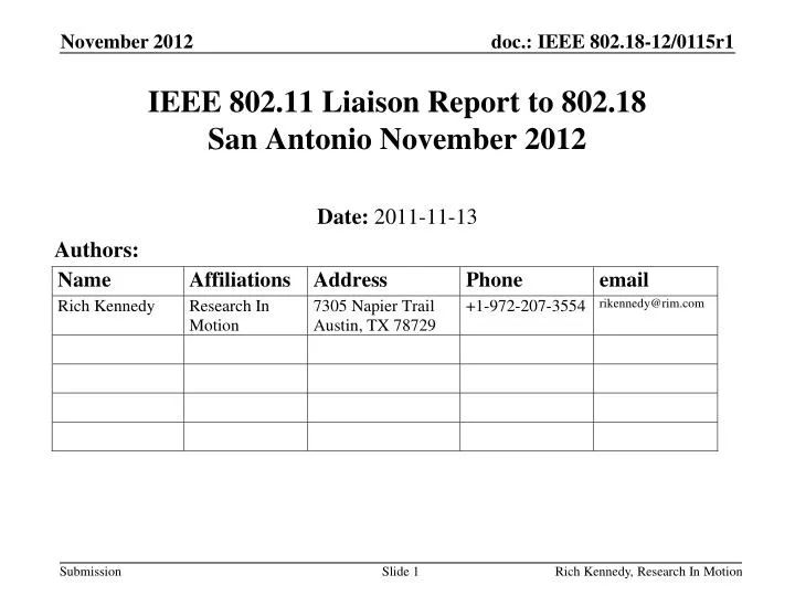 ieee 802 11 liaison report to 802 18 san antonio november 2012