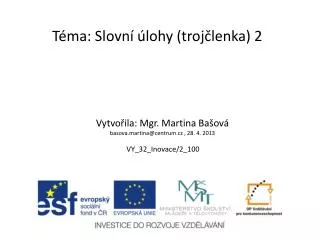 t ma slovn lohy troj lenka 2