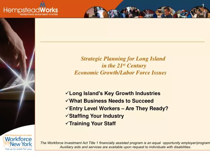 strategic planning for long island in the 21 st century economic growth labor force issues