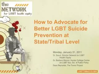 How to Advocate for Better LGBT Suicide Prevention at State/Tribal Level