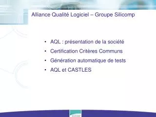 alliance qualit logiciel groupe silicomp
