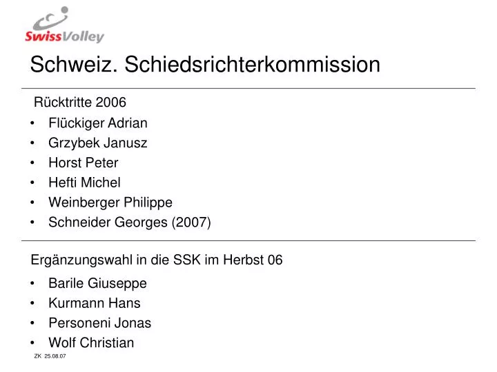 schweiz schiedsrichterkommission r cktritte 2006