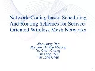 Network-Coding based Scheduling And Routing Schemes for Serivce-Oriented Wireless Mesh Networks