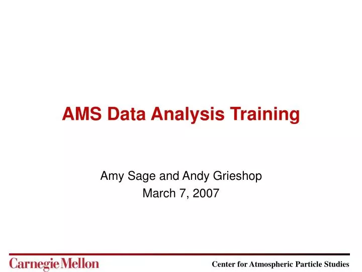 ams data analysis training