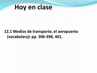 hoy en clase