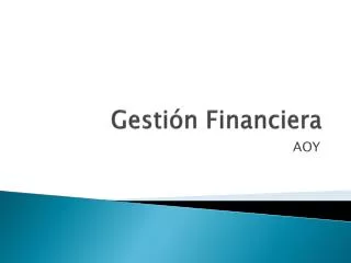 gesti n financiera