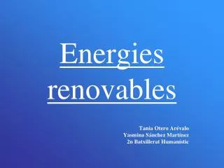 energies renovables