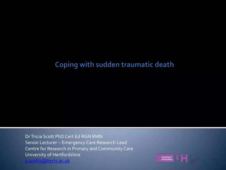 coping with sudden traumatic death