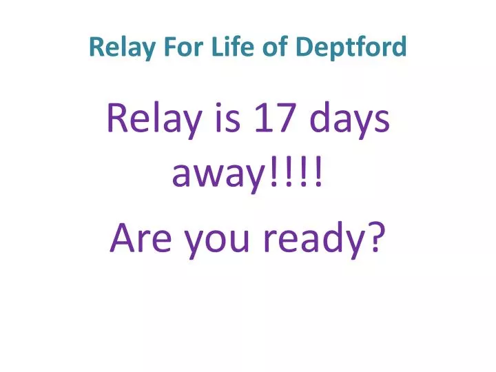 relay for life of deptford