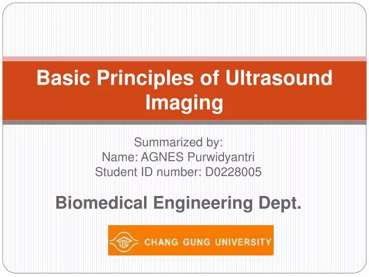 basic principles of ultrasound imaging