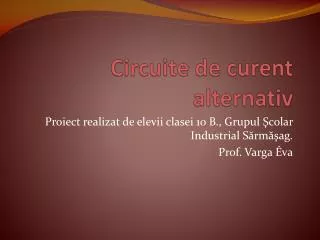 circuite de curent alternativ