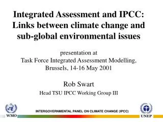 Rob Swart Head TSU IPCC Working Group III