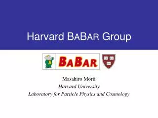 Harvard B A B AR Group