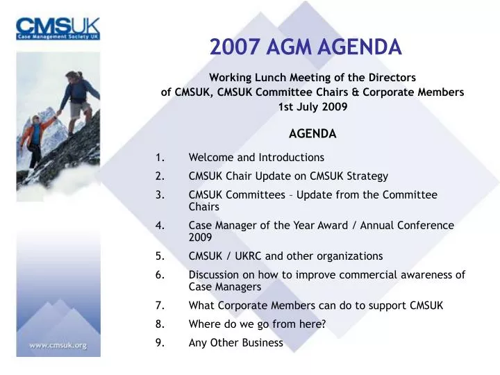 2007 agm agenda