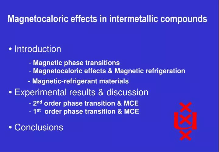 magnetocaloric effects in intermetallic compounds