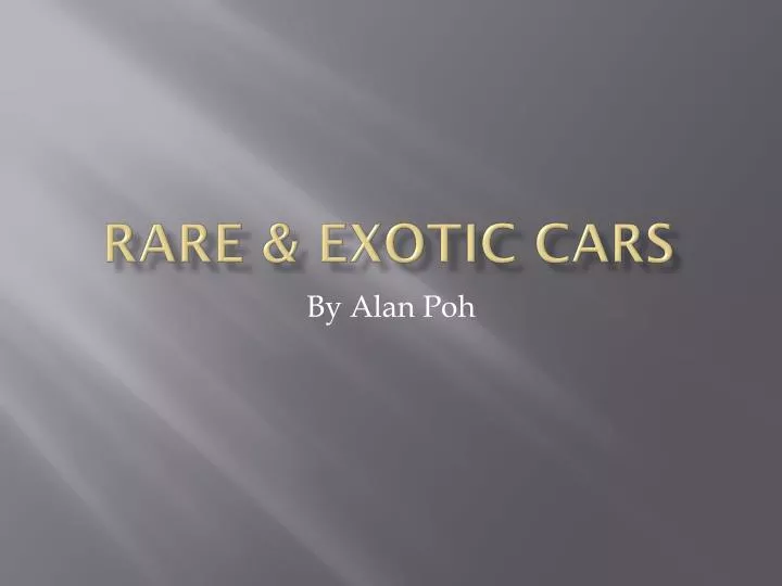 rare exotic cars