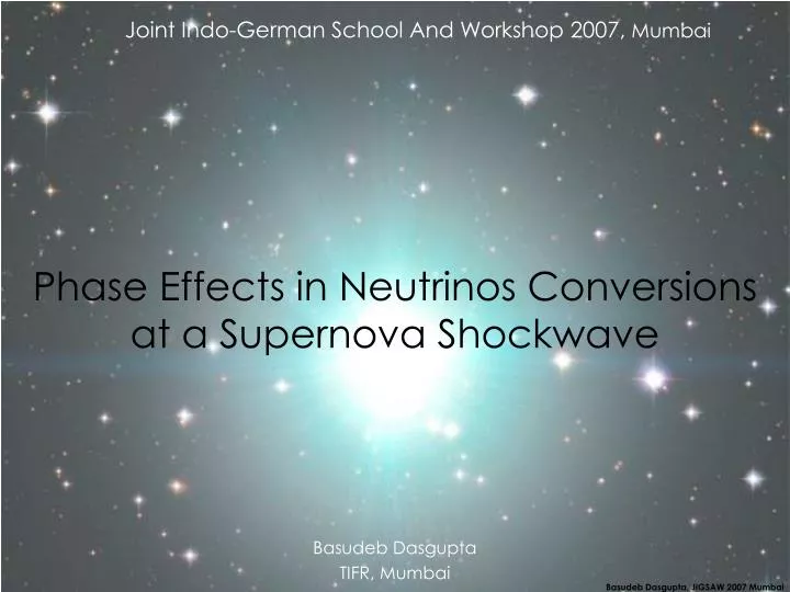 phase effects in neutrinos conversions at a supernova shockwave