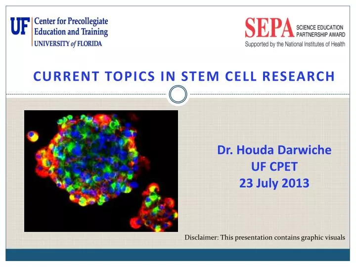 current topics in stem cell research