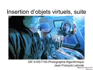 insertion d objets virtuels suite