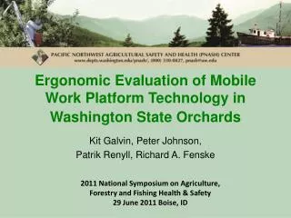 Ergonomic Evaluation of Mobile Work Platform Technology in Washington State Orchards