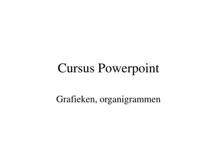 cursus powerpoint