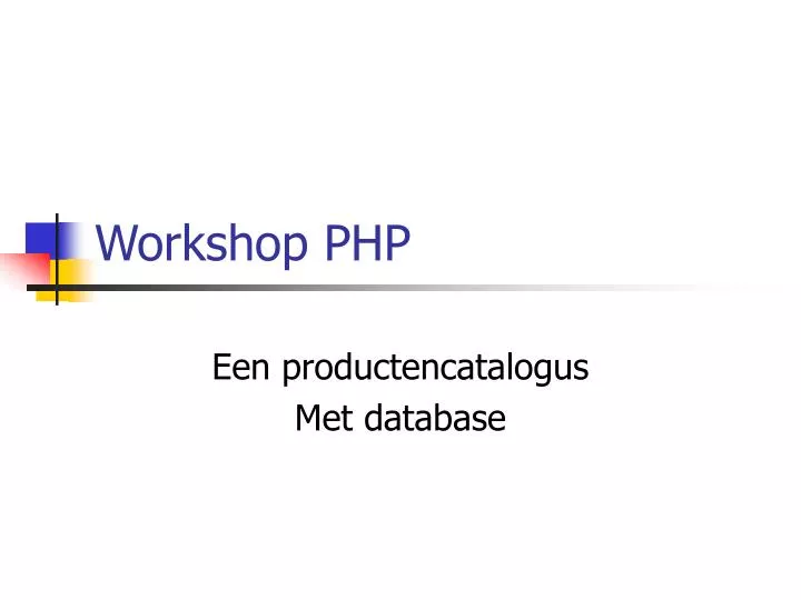 workshop php
