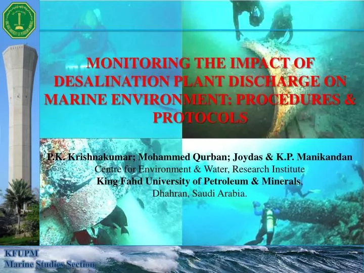 monitoring the impact of desalination plant discharge on marine environment procedures protocols