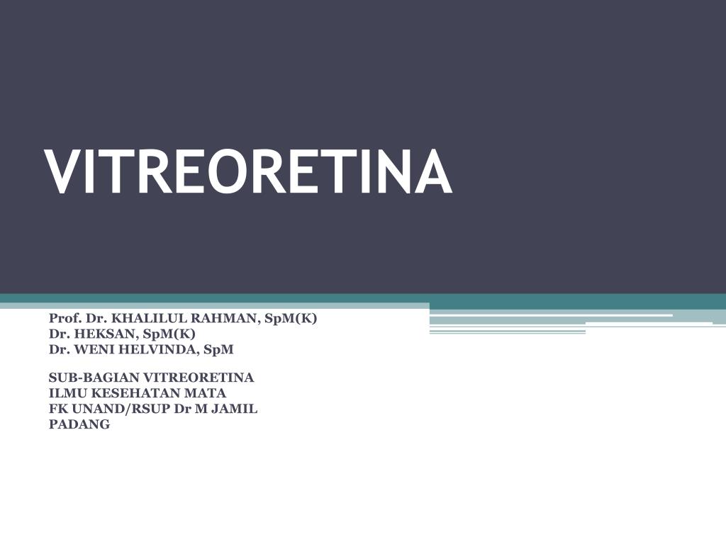 VITREO RETINA - slide 1