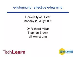 e-tutoring for effective e-learning