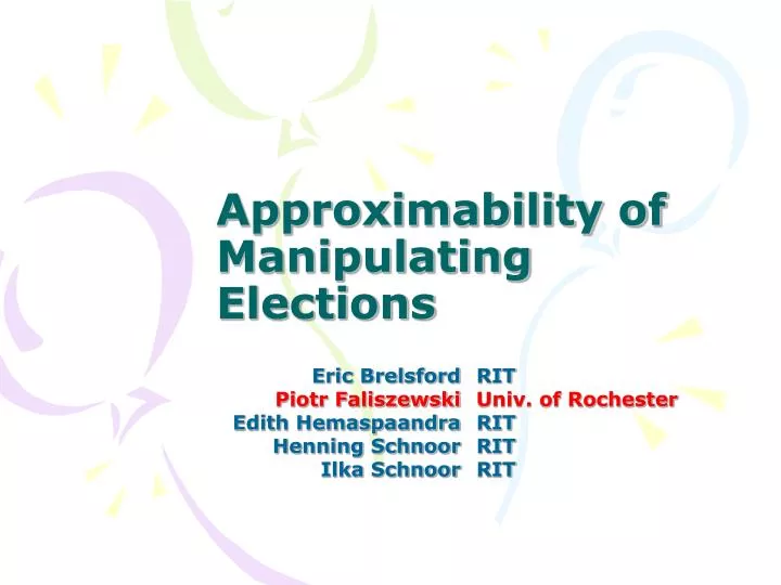approximability of manipulating elections