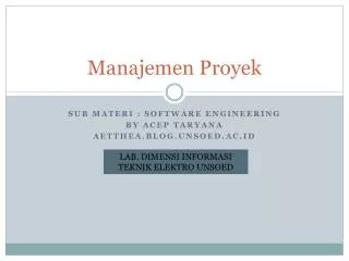manajemen proyek