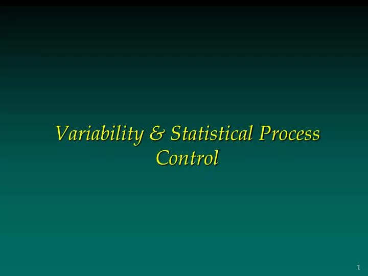 variability statistical process control