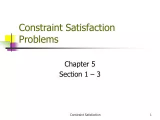 constraint satisfaction problems