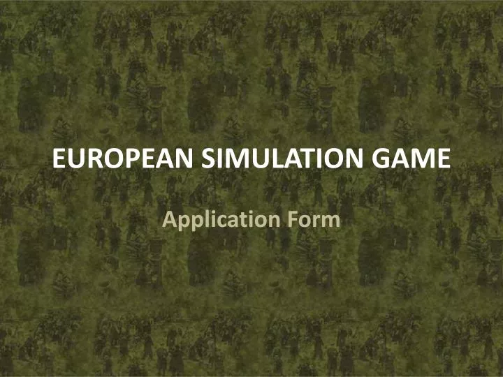 european simulation game