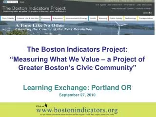 The Boston Indicators Project: