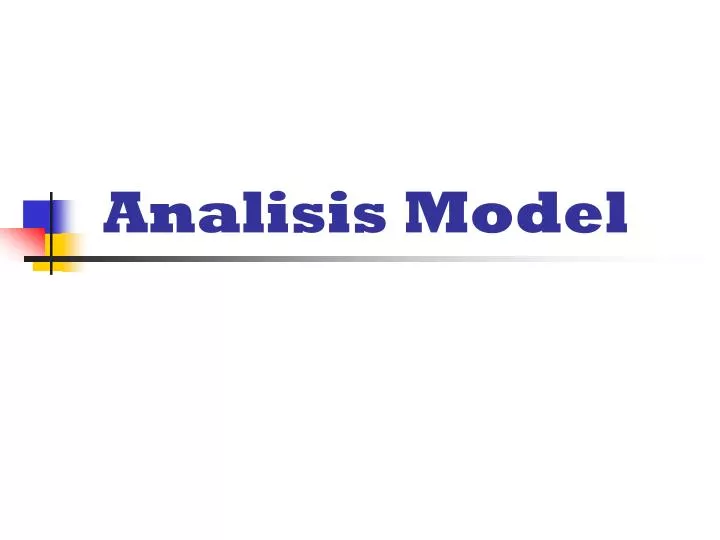 analisis model