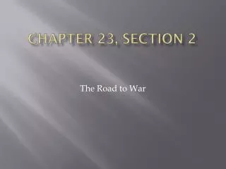 Chapter 23, Section 2