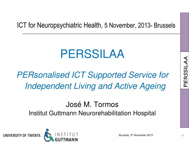 ict for neuropsychiatric health 5 november 2013 brussels