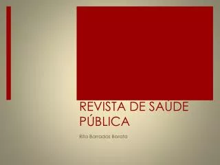 revista de sa de p blica