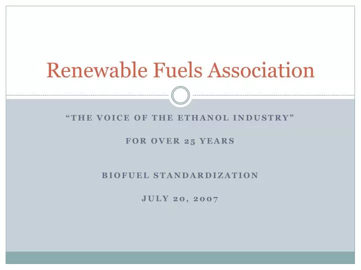 renewable fuels association