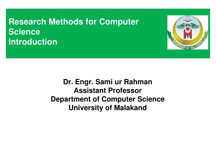 research methods for computer science introduction