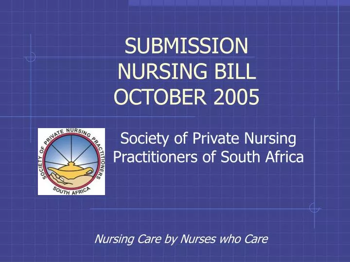 submission nursing bill october 2005