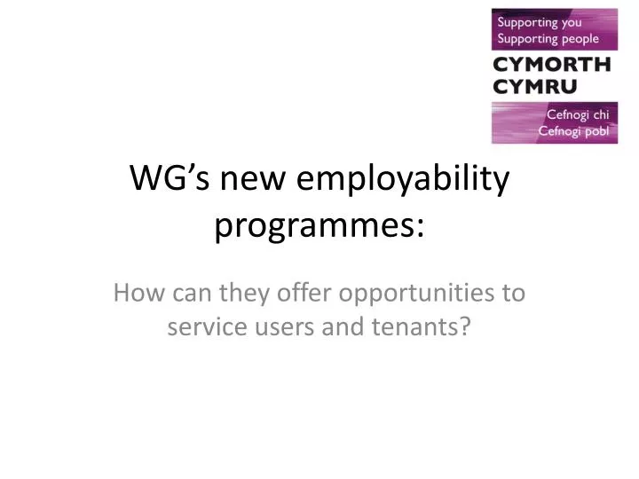 wg s new employability programmes