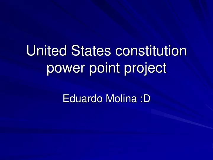 united states constitution power point project