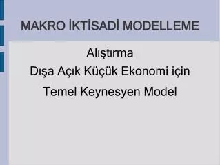 makro kt sad modelleme