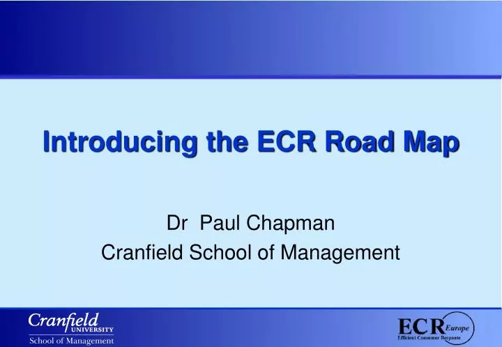 introducing the ecr road map